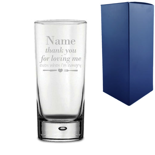 Engraved Hiball Tumbler with Thank you for Loving Me when I'm Hangry Design - The Gift Cabin UK