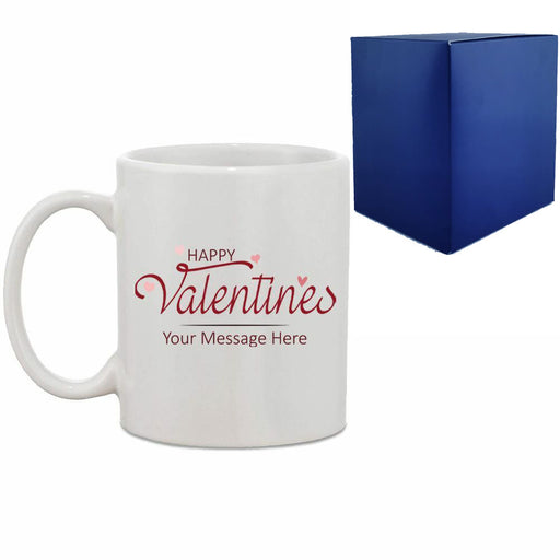 Printed Hot Drinks Mug with Happy Valentines Design - The Gift Cabin UK