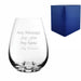 Engraved 11oz Dimple Base Stemless White Wine Glass - The Gift Cabin UK