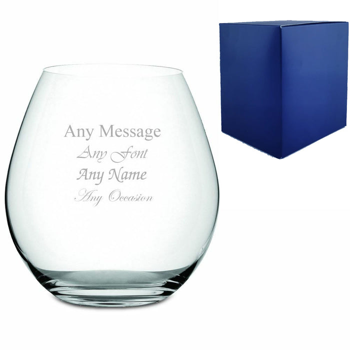 Engraved 24.5oz Large Stemless Wine Glass - The Gift Cabin UK