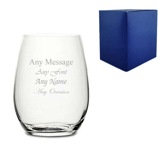 Engraved 20oz Stemless Red Wine Glass - The Gift Cabin UK