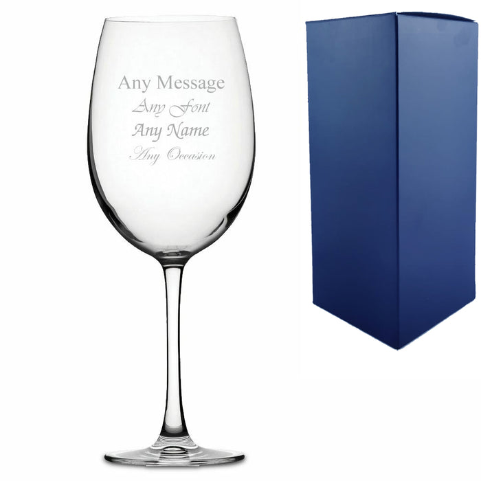 Engraved Giant Wine Glass, Can Hold 1 Bottle of Wine - The Gift Cabin UK