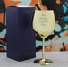 Engraved Gold Metal Wine Glass - The Gift Cabin UK