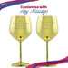 Engraved Gold Metal Wine Glass - The Gift Cabin UK