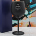 Engraved Matte Black Metal Wine Glass - The Gift Cabin UK