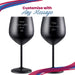 Engraved Matte Black Metal Wine Glass - The Gift Cabin UK