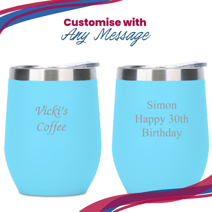 Engraved Light Blue Insulated Travel Cup - The Gift Cabin UK