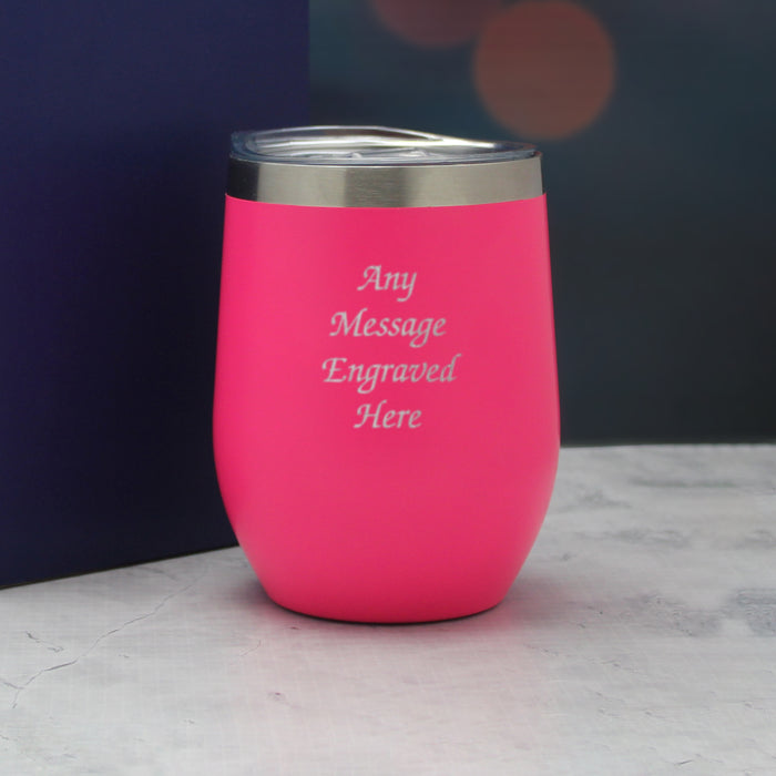 Engraved Neon Pink Insulated Travel Cup - The Gift Cabin UK