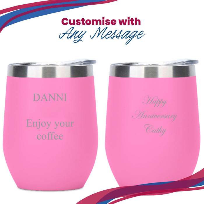 Engraved Neon Pink Insulated Travel Cup - The Gift Cabin UK