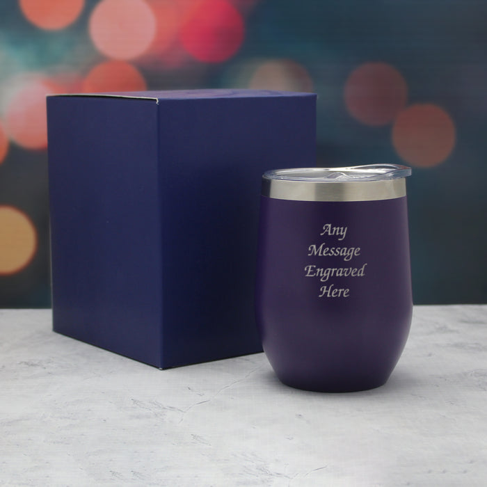 Engraved Purple Insulated Travel Cup - The Gift Cabin UK