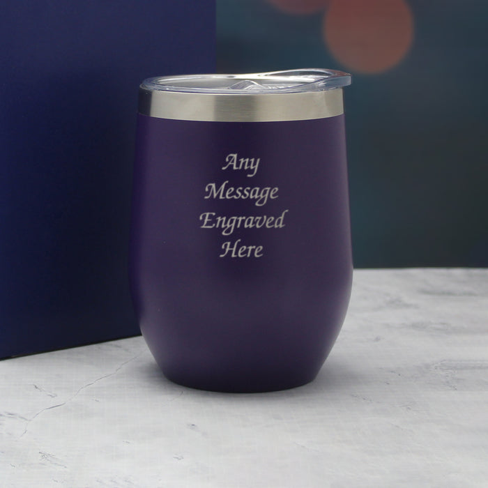 Engraved Purple Insulated Travel Cup - The Gift Cabin UK