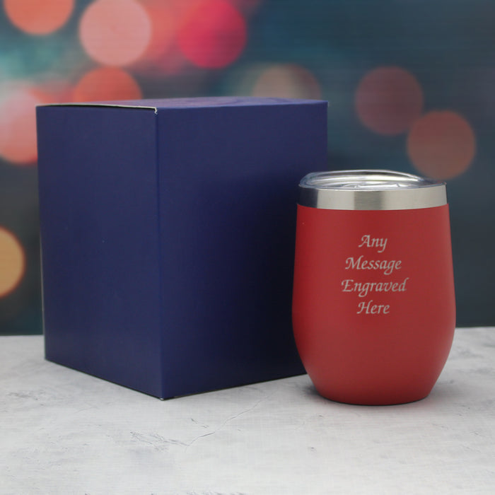 Engraved Red Insulated Travel Cup - The Gift Cabin UK