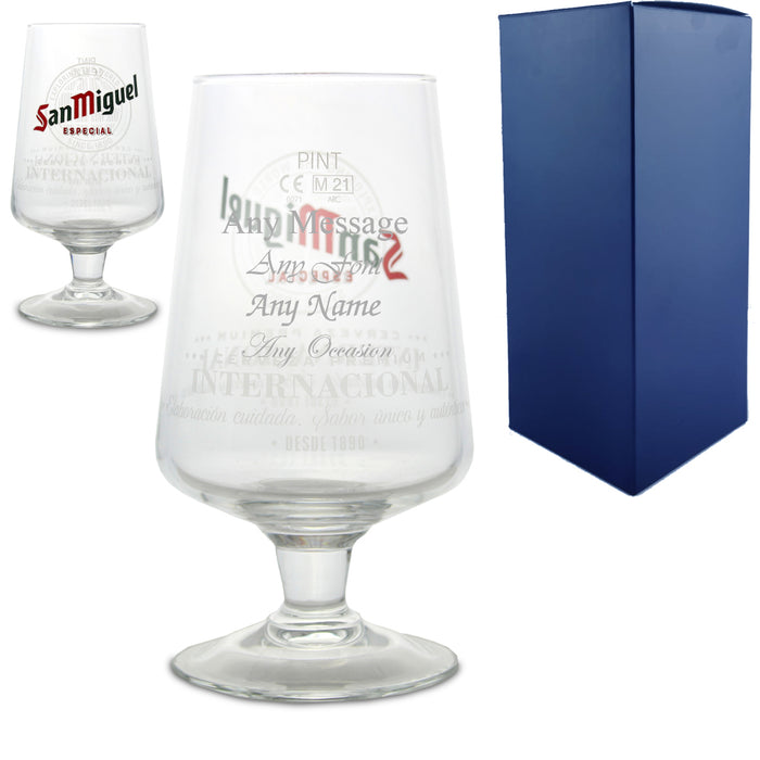 Engraved San Miguel Pint Glass - The Gift Cabin UK