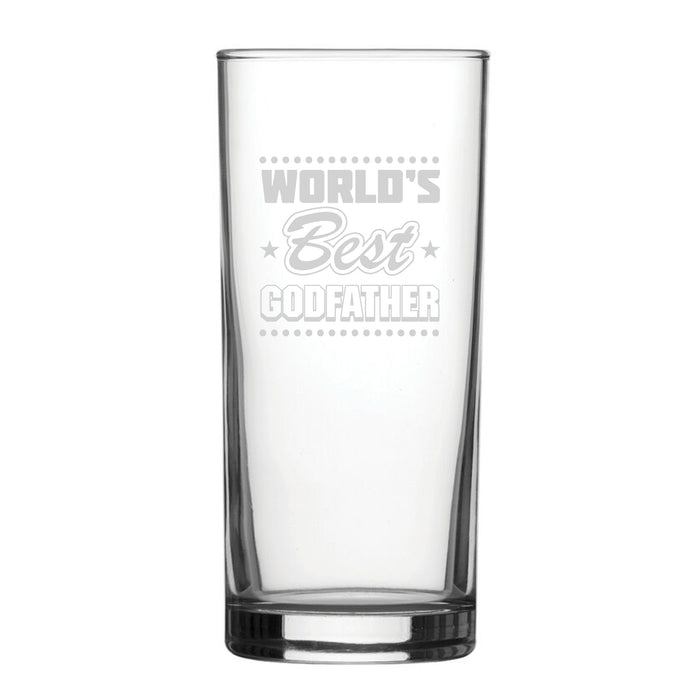 World's Best Godfather - Engraved Novelty Hiball Glass - The Gift Cabin UK