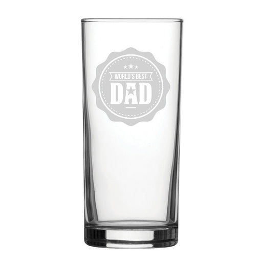 World's Best Dad - Engraved Novelty Hiball Glass - The Gift Cabin UK