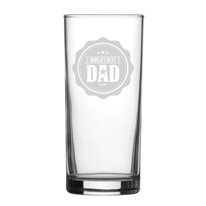 World's Best Dad - Engraved Novelty Hiball Glass - The Gift Cabin UK