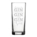 Roses Are Gin, Violets Are Gin, I Like Gin, Gin - Engraved Novelty Hiball Glass - The Gift Cabin UK