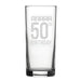 Happy 50th Birthday - Engraved Novelty Hiball Glass - The Gift Cabin UK