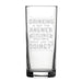 Drinking Is Not The Answer, Unless The Question Is What Are You Doing? - Engraved Novelty Hiball Glass Image 1