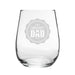 World's Best Dad - Engraved Novelty Stemless Wine Gin Tumbler - The Gift Cabin UK