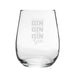 Roses Are Gin, Violets Are Gin, I Like Gin, Gin - Engraved Novelty Stemless Gin Tumbler - The Gift Cabin UK