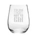 To Gin Or Not To Gin - Engraved Novelty Stemless Gin Tumbler - The Gift Cabin UK