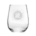 Happy 18th Birthday Round Design - Engraved Novelty Stemless Wine Gin Tumbler - The Gift Cabin UK