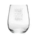 Happy 21st Birthday Bordered Design - Engraved Novelty Stemless Wine Gin Tumbler - The Gift Cabin UK