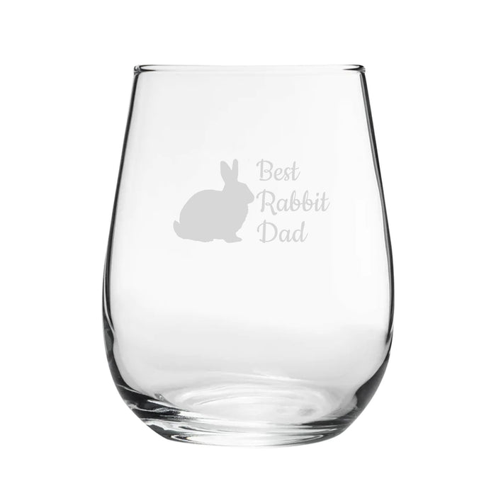 Best Rabbit Mum - Engraved Novelty Stemless Wine Gin Tumbler Image 2