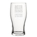 Beer, Because No Good Story Started With I Was Eating A Salad - Engraved Novelty Tulip Pint Glass Image 1