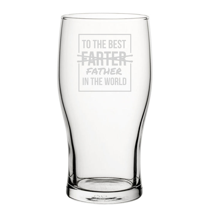 To The Best Farter In The World - Engraved Novelty Tulip Pint Glass - The Gift Cabin UK