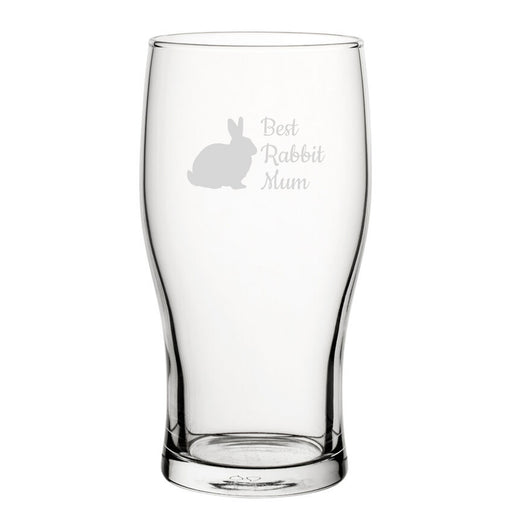 Best Rabbit Dad - Engraved Novelty Tulip Pint Glass Image 2