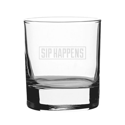 Sip Happens - Engraved Novelty Whisky Tumbler - The Gift Cabin UK