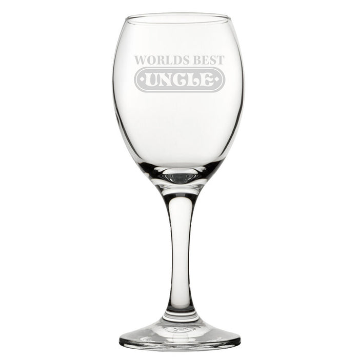 World's Best Uncle - Engraved Novelty Wine Glass - The Gift Cabin UK