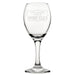 It's Not A Hangover, It's Wine Flu! - Engraved Novelty Wine Glass - The Gift Cabin UK