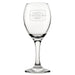 Happy Fathers Day Bordered Design - Engraved Novelty Wine Glass - The Gift Cabin UK