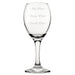 Small Wine, Large Wine, My Wine - Engraved Novelty Wine Glass - The Gift Cabin UK