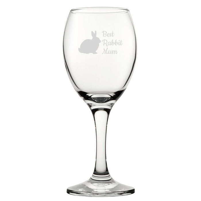 Best Rabbit Mum - Engraved Novelty Wine Glass Image 2