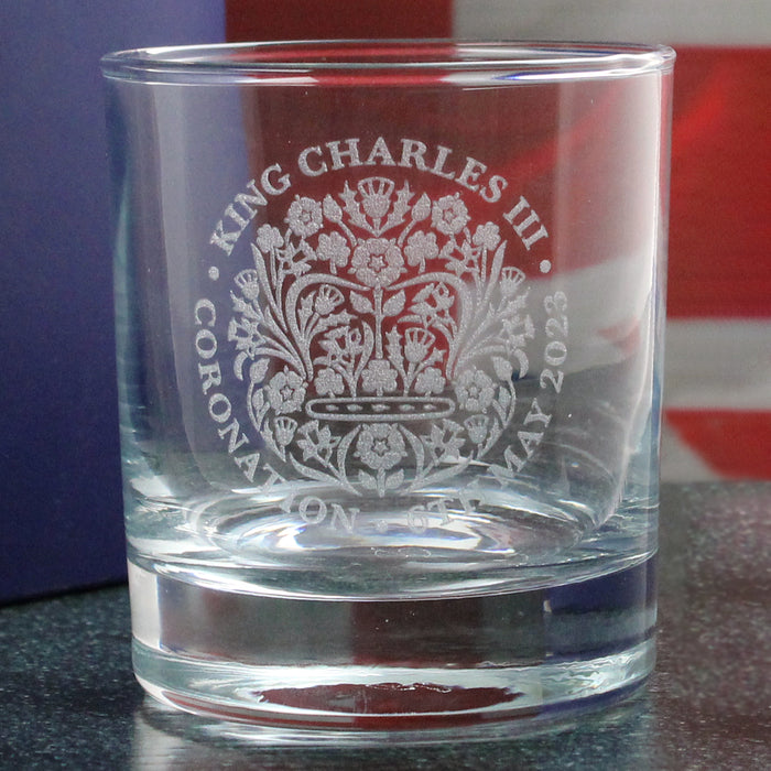 Engraved Commemorative Coronation of the King Whisky Tumbler - The Gift Cabin UK