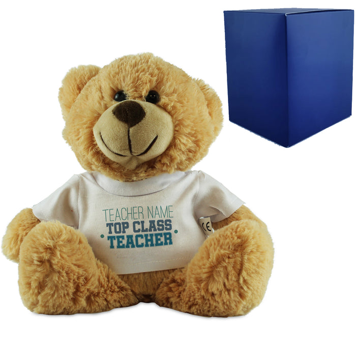 Cream Teddy Bear with Top Class Teacher Design T-Shirt Image 2