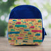 Printed Kids Blue Backpack with Vehicle Design, Customise with Any Name - The Gift Cabin UK