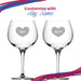 Engraved Primeur Gin Balloon Cocktail Glass with Name in Heart Design, Personalise with Any Name - The Gift Cabin UK