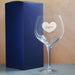 Engraved Primeur Gin Balloon Cocktail Glass with Name in Heart Design, Personalise with Any Name - The Gift Cabin UK