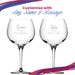 Engraved Primeur Gin Balloon Glass with Flourish Design, Personalise with Any Name and Message - The Gift Cabin UK