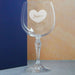 Engraved Crystal Gin and Tonic Cocktail Glass with Name in Heart Design, Personalise with Any Name - The Gift Cabin UK