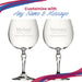 Engraved Crystal Gin and Tonic Glass with Line Break Design, Personalise with Any Name and Message - The Gift Cabin UK