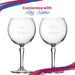 Engraved Hudson Gin Balloon Cocktail Glass with The Gin Queen Design, Personalise with Any Name - The Gift Cabin UK