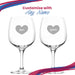 Engraved Spanish Gin Copa Balloon Cocktail Glass with Name in Heart Design, Personalise with Any Name - The Gift Cabin UK