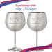 Engraved Metal Gin Balloon Glass with You're the Gin to My Tonic Design, Personalise with Any Message - The Gift Cabin UK