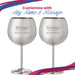 Engraved Metal Gin Balloon Glass with Line Break Design, Personalise with Any Name and Message - The Gift Cabin UK